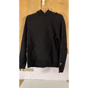 Champion Todd Snyder Hoodie Mens Large Black Pullover Ribbed Side Gussets
